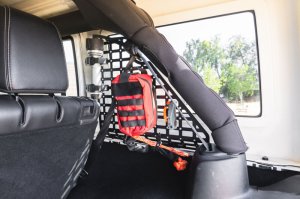 Jeep Wrangler JK Rear Window Molle Panels - DV8 Offroad - Pocketed - Micro-texture Black Powder Coat - `07-`18